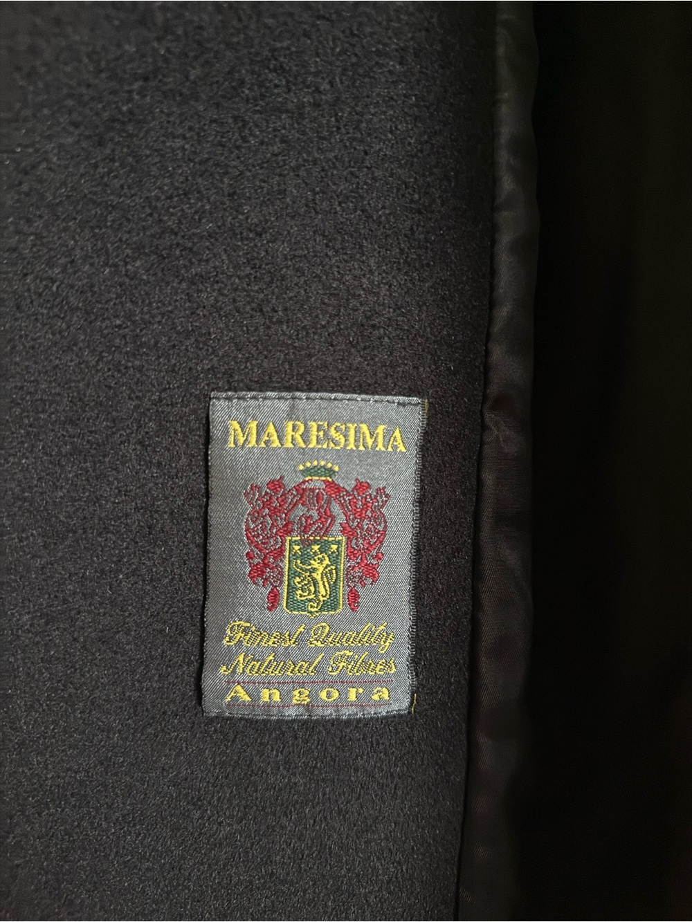 Holt Renfrew Angora Wool Black Coat A-line Single-Breasted Button Jacket Size 6 - Picture 4 of 11